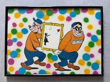 Koen Betjes (1992) - Beagle Boys Stealing Banksy x Hirst -, Antiek en Kunst