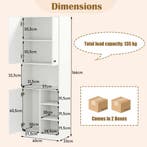 LIVSK Keukenkast met Magnetronplank - Multifunctioneel en Wa, Huis en Inrichting, Verzenden, Nieuw