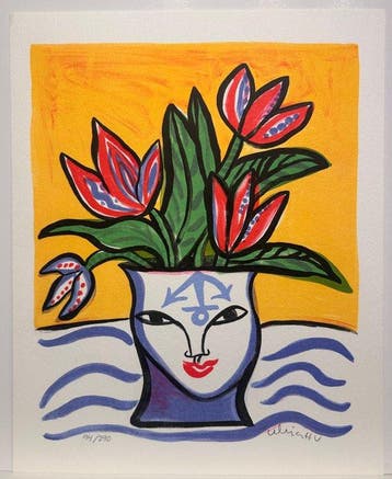 Ulrica Hydman Vallien (1938–2018) - Vase with Tulips, Antiek en Kunst