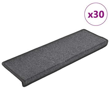 vidaXL Trapmatten 30 st 65x21x4 cm Donkergrijs Rechthoekige, Verzenden, Nieuw