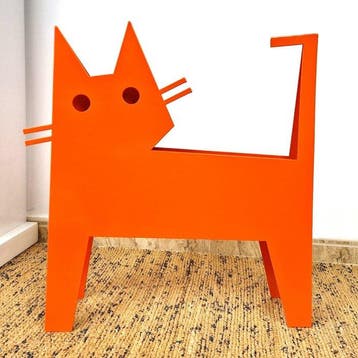 José Soler Art - The Cat KH. Orange - No Reserve, Antiek en Kunst