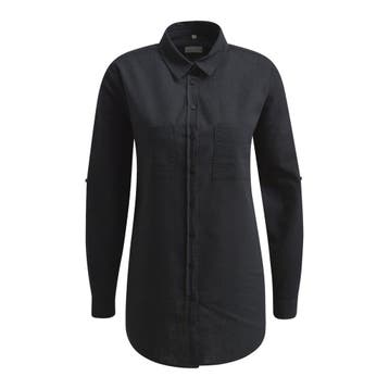 Milano Italy • zwarte blouse met linnen • 36, Verzenden, Zwart, Maat 36 (S), Milano Italy