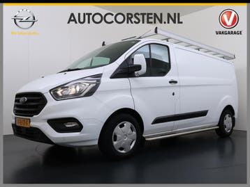 Ford Transit Custom 340 2.0TDCI 130PK L2H1 Sortimo Inperiaal, Stof, Gebruikt, Euro 6, Wit