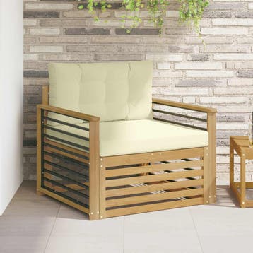 vidaXL Tuinbank Polyester Wit, Verzenden, Nieuw
