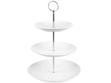 Veiling - Excellent Houseware etagère porselein, 3 niveaus, Gebruikt