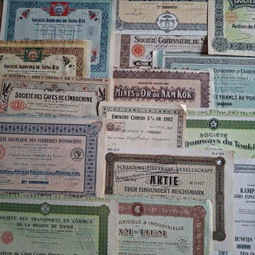 Document - 23 Aziatische aandelen en obligaties, 1912-1955 -, Antiek en Kunst