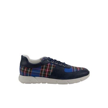 TESTONI - 8 UK - 42 IT - Sneaker Eco Tartan + Washed Lamb, Nieuw