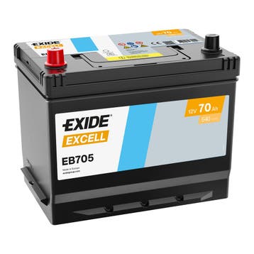 Exide Excell accu | EB705 | 12V 70Ah, Ophalen of Verzenden, Nieuw