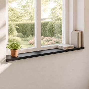 vidaXL Raamkozijnen 2 st Zwart 110 x 25 x 2 cm Massief, Verzenden, Nieuw