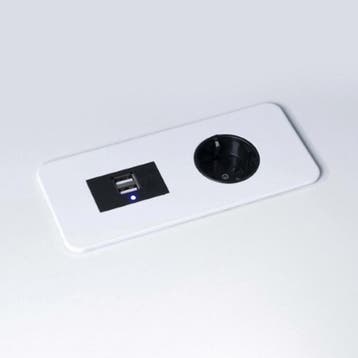 Table Top Slim 1 stroomingang 2 USB ingangen Wit (Nieuw), Ophalen, Nieuw