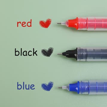 Set van 1-20x Gel Pen Zwart/Blauw/Rood - 0.5mm Naaldpunt voo, Verzenden, Nieuw in verpakking