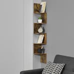 Wandplank wandrek zigzag 123x19,5x19,5 cm walnoot, Verzenden, Nieuw