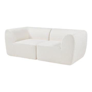 2-Zitsbank Hurvas modulaire bank 216x108x76 cm crème wit [en, Verzenden, Nieuw