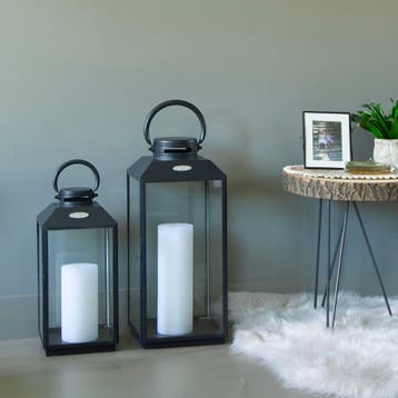 Set van 2 Newport Windlicht Zwart Medium-Large, Verzenden, Nieuw