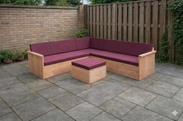 Douglashout Hoekbank Basic | Douglas Lounge tuinbank Bank, Nieuw, Overige materialen