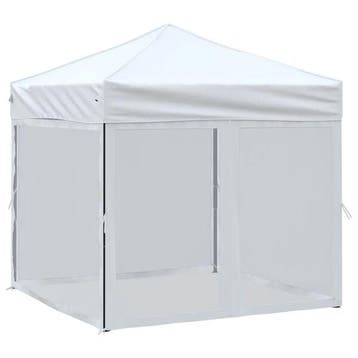 Gazebo Wit 2x2m | Met Zijwanden | 36% Korting, Opvouwbaar, Partytent, Minder dan 4 meter, Nieuw