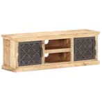 vidaXL Tv-meubel met stalen deuren 120x30x40 cm massief, 100 tot 150 cm, Verzenden, Nieuw, Minder dan 100 cm