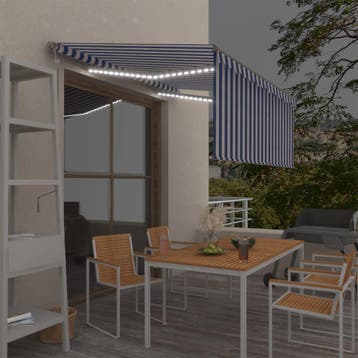 vidaXL Luifel met rolgordijn, LED en windsensor 3,5x2,5 m, Tuin en Terras, Zonneschermen, Verzenden, Nieuw