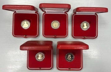 Monaco. 2 Euro 2020/2024 (5 monnaies) Proof