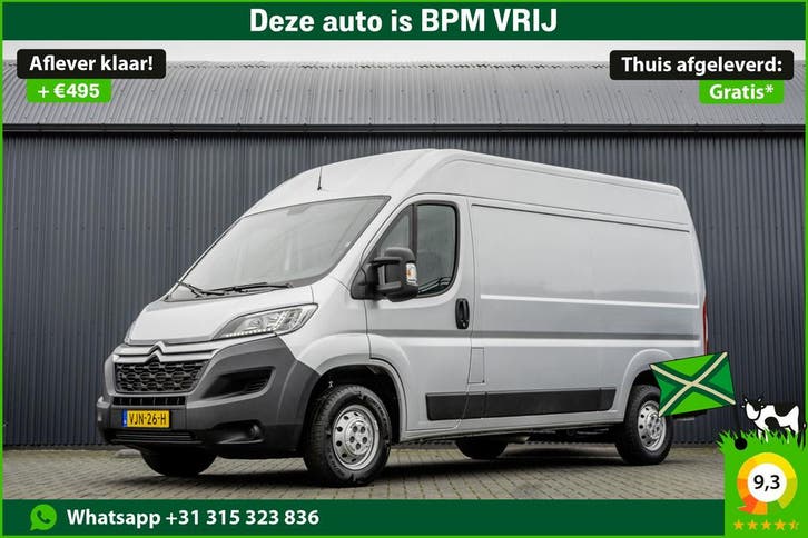 Citroën Jumper **2.2 BlueHDi L2H2 | 140 PK | Euro 6 | Camera, Auto's, Bestelauto's, Lease, Handgeschakeld, Grijs, Stof, Diesel