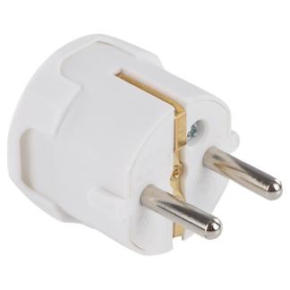 Schuko stekker | Q-link (Randaarde, Haaks, 16 A, Wit), Doe-het-zelf en Verbouw, Elektra en Kabels, Nieuw, Verzenden