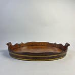 Dienblad - Large late 18th century, Oval Coopered Mahogany