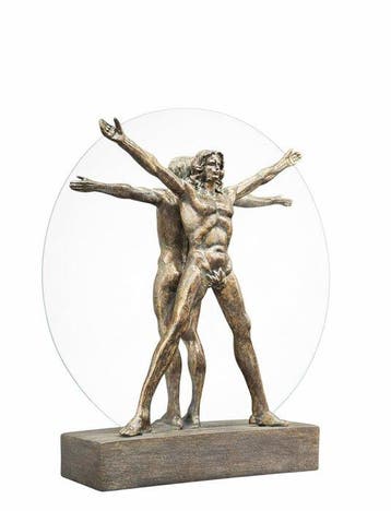 After Leonardo da Vinci - Beeld, The Vitruvian Man - 27 cm, Antiek en Kunst