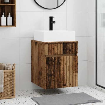 vidaXL Wandgemonteerde wastafel Oud hout 39 x 41 x 62,5 cm, Verzenden, Nieuw