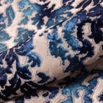 BA107 - Zeldzaam Italiaans Fluweel – Blu Royal Cinigliato -