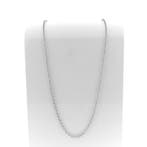 Zilveren jasseron schakelketting., Sieraden, Tassen en Uiterlijk, Kettingen, Ophalen of Verzenden, Gebruikt, Overige kleuren, Zilver