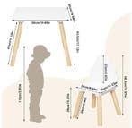 Kinder Speeltafel met 2 Stoelen Hout met Rugleuning, Verzenden, Nieuw