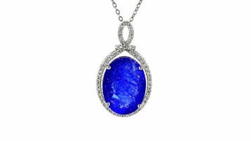 Zonder minimumprijs - Hanger - 14 karaat Witgoud - 14.33ct.