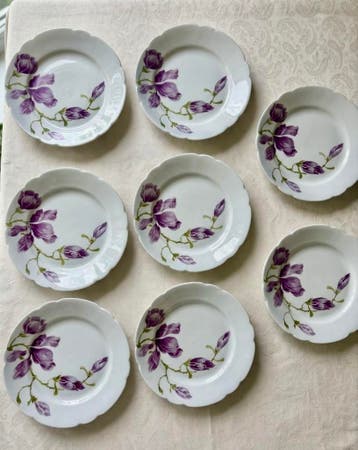 K&amp;G Lunéville Magnolia borden set van 8, Verzenden