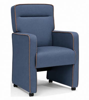 Eetkamerstoel Maine - eetkamerstoelen - Blauw, Nieuw, Blauw, Stof