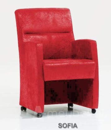 Eetkamerstoel Sofia - eetkamerstoelen - Rood, Huis en Inrichting, Stoelen, Nieuw, Rood, Stof