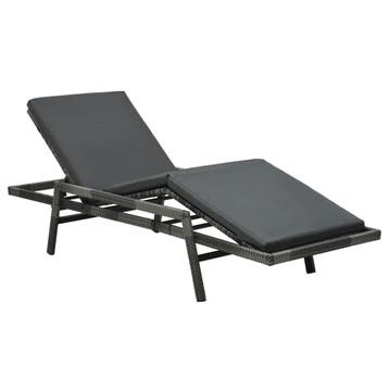 Ligstoel PE-Rattan XL | Laatste Stuk!, Ophalen of Verzenden, Zo goed als nieuw, Wicker, Verstelbaar