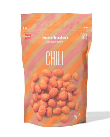 HEMA Borrelnoten chili 175g, Diversen, Verzenden