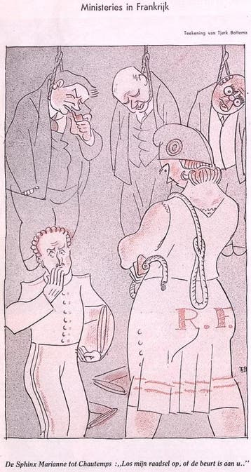 Franse politiek in 1933 op spotprent (lijst optie, Lithos), Antiek en Kunst, Kunst | Litho's en Zeefdrukken, Verzenden