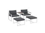 Veiling - Tuinset / Loungeset Bari - 5-delig - Donkergrijs, Tuin en Terras, Tuinsets en Loungesets, Nieuw