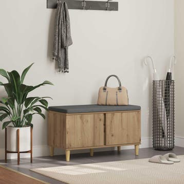 vidaXL Halbank Artisan Eik 80 x 38 x 46 cm, Verzenden, Nieuw