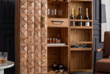 Barkasten BODEGA 120cm grenenhout naturel, Ophalen of Verzenden, Nieuw