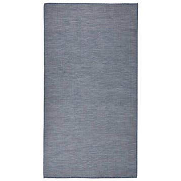 vidaXL Buitenkleed platgeweven 80x150 cm blauw, Verzenden, Nieuw, Blauw