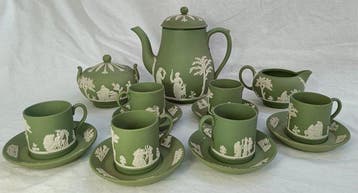 Theeservies (15) - Aardewerk - Wedgewood Jasperware SG
