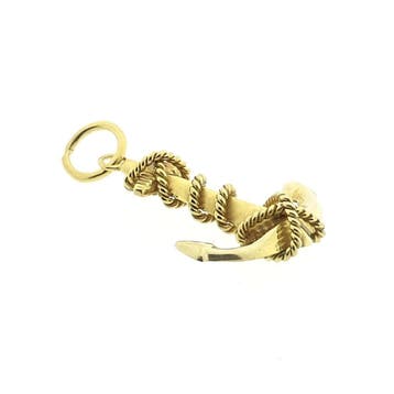 Hanger van een anker met touw (Hanger of bedel), Ophalen of Verzenden, Gebruikt, Goud, Overige merken