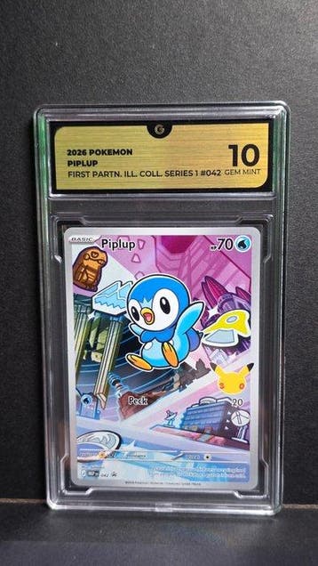 Pokémon - 1 Graded card - Piplup #042 Promo card - GG 10 -, Nieuw