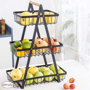 Ceruzo Fruitrek met Handvat -3 Lagen Etagere -  –, Huis en Inrichting, Verzenden, Nieuw