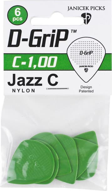 Janicek Picks D-Grip Jazz C plectrum 1.00 mm 6-pack, Ophalen of Verzenden, Nieuw, Elektrische gitaar