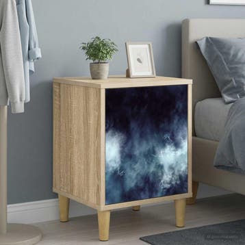 vidaXL Nachtkastje RAALTE 2 st Sonoma Eiken 36 x 33 x 50 cm, Minder dan 45 cm, Verzenden, Nieuw, Minder dan 55 cm