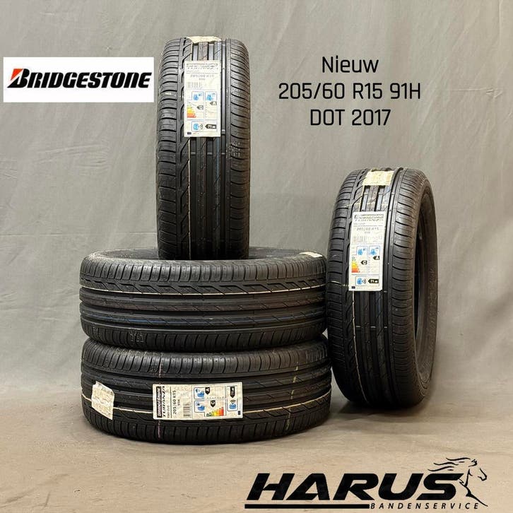 205/60/15 91H Bridgestone zomerbanden nieuw 4X OPRUIMING, Auto-onderdelen, Banden en Velgen, 15 inch, Erkend duurzaam, Zomerbanden