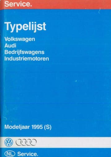 1995 Volkswagen Audi Typelijst, Verzenden